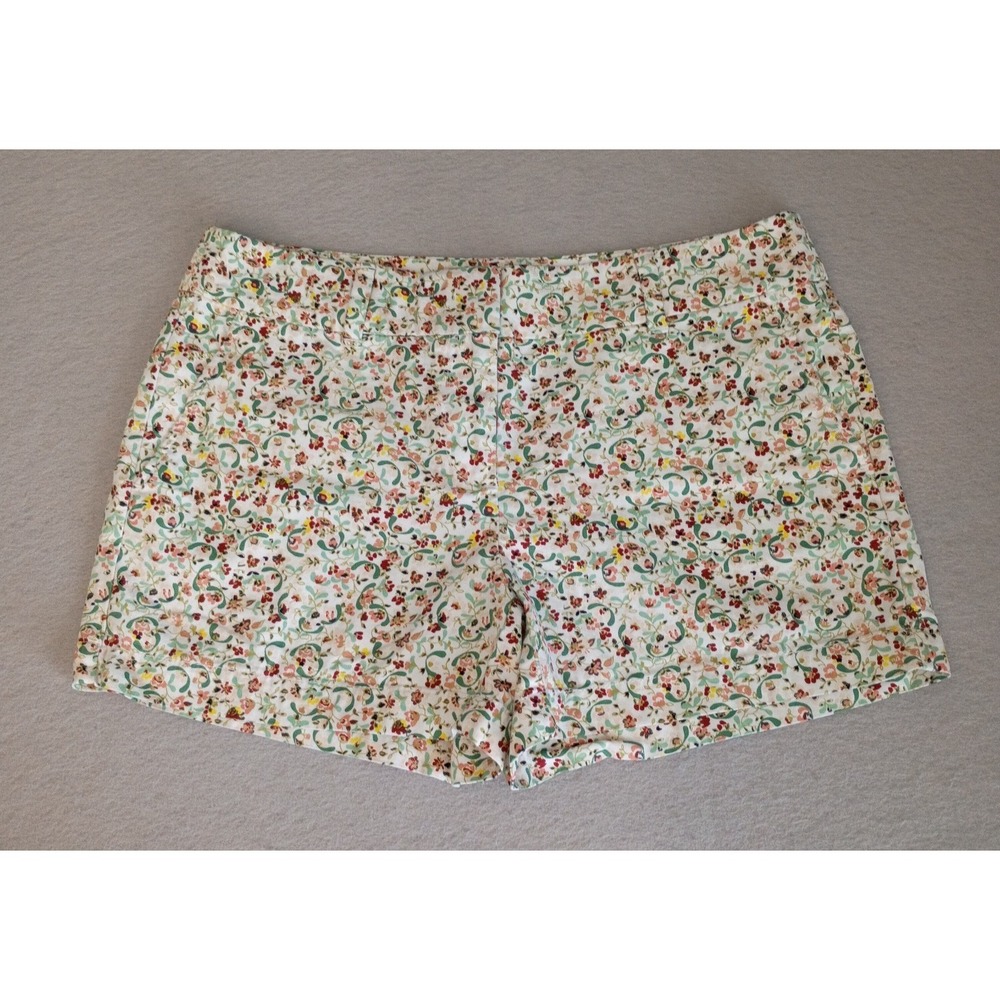 Ann‎ Taylor LOFT Shorts 4 inch Chino Women Size 4 Floral Cottagecore Pretty